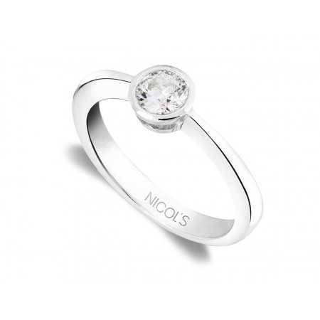 Lady Engagement Ring White Gold (18kt) with Diamond