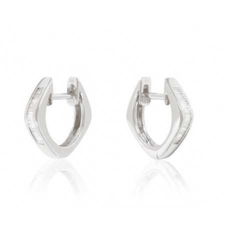 ARO diamond earrings CREOLE BAGUETTE