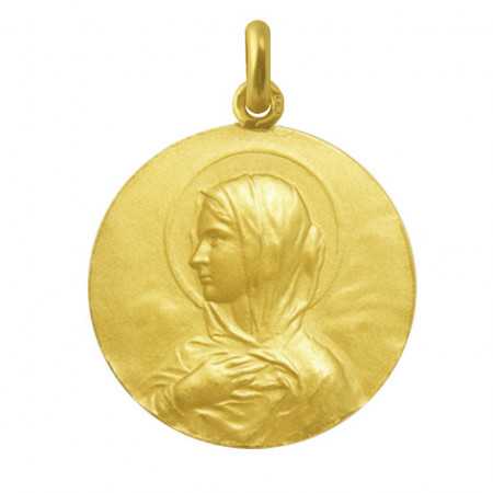 Medalla Virgen María Manto Oro 18kt