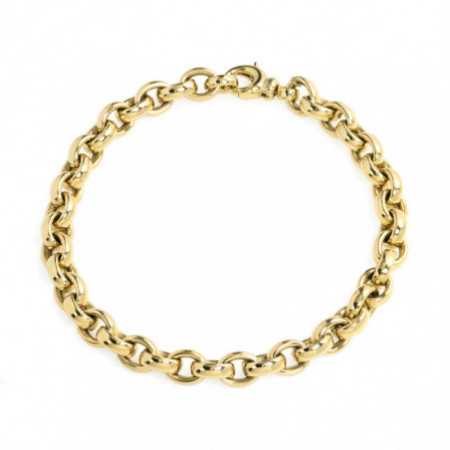 18kt Gold Bracelet OVAL 8x6 ESLABON