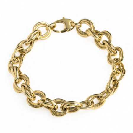 18kt Gold Bracelet DOUBLE ESLABON