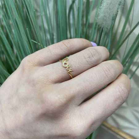 Gold ring LOVE MINI DETAILS