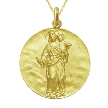 Medalla Virgen Maria Auxiliadora 18Kt.