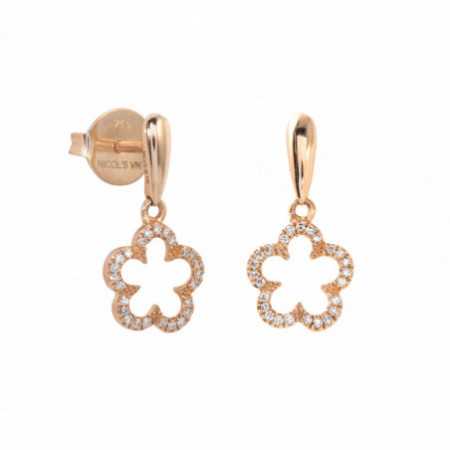 Gold flower earrings LITTLE DETAILS
