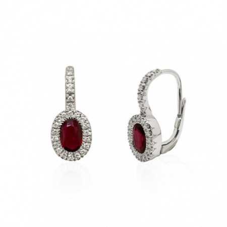 Diamond earrings Rubies ANNIVERSARY
