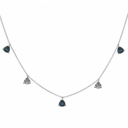 TRILLON Blue Topaz Pendant Necklace