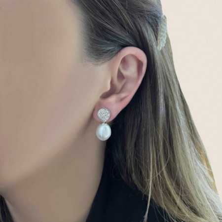 Diamond earrings PEARLS LADY