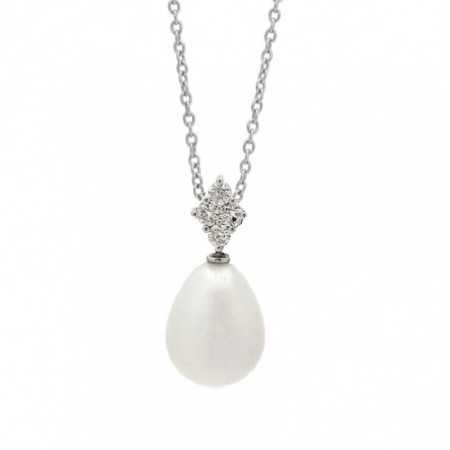 Diamonds and Pearl Pendant PEARLS LADY