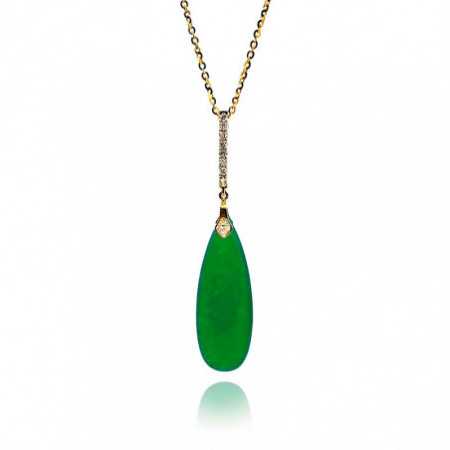 Colgante Jade Verde Oro y Diamantes SERENITY