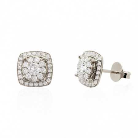 Gardenia Diamond Earrings 1.05 White Gold
