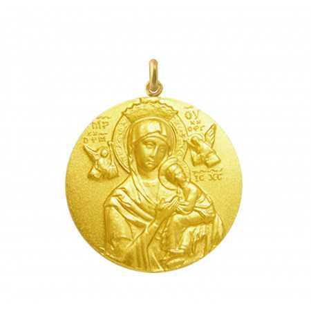 Medalla Nuestra Señora del Perpetuo Socorro 18Kt