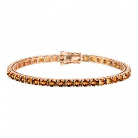 Orange Sapphires Bracelet 9.50ct Rose Gold RAINBOW