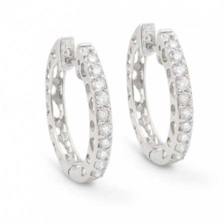 Hoop diamond earrings CREOLE