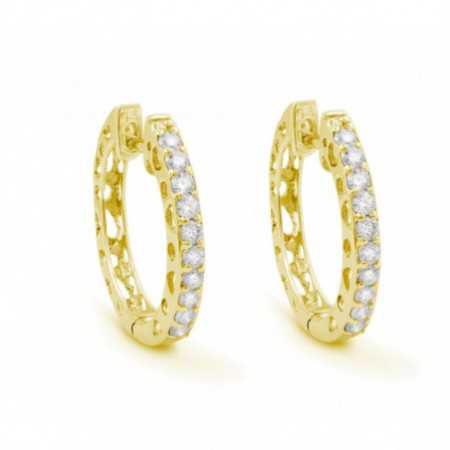 Hoop diamond earrings CREOLE