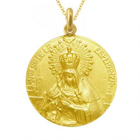 Medalla Virgen Esperanza Macarena 18kt