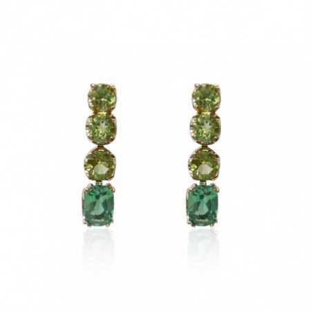Peridot Green Gold Quartz Earrings RAINBOW