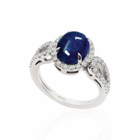 Sapphire Cabochon Diamond Ring ROYAL JEWELS