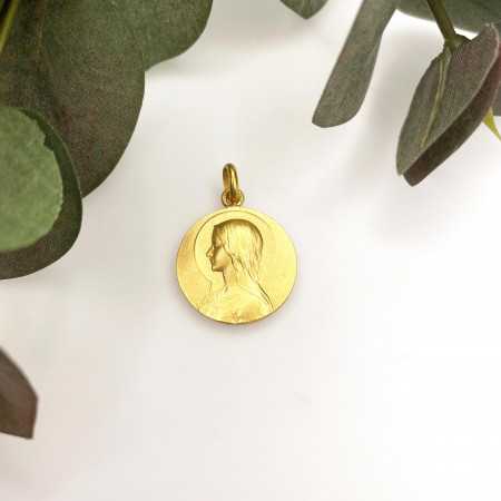 Medalla Virgen María Velo Oro 18kt
