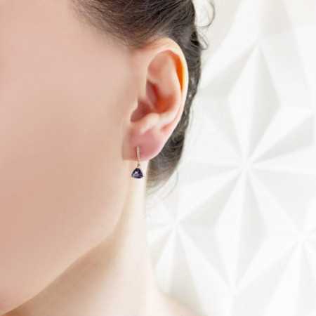 Iolite and Diamonds Earrings TRILLON