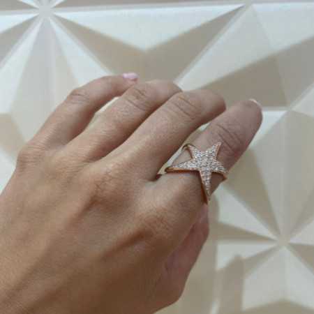 Rose Gold and Diamonds STARFISH Ring