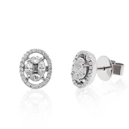 OVAL diamond earrings dormilonas