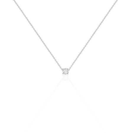 Collar Diamante Katherine 0.10-0.50Ct Solitario Oro Blanco