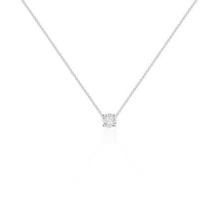 Collar Diamante Katherine 0.10-0.50Ct Solitario Oro Blanco