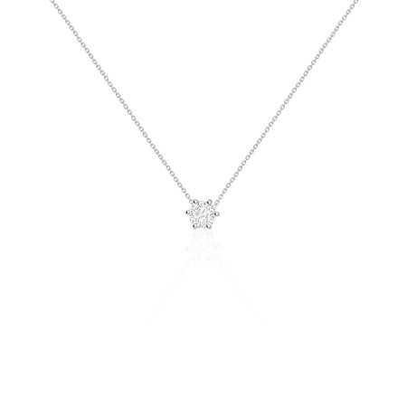 Collar Diamante Alexia 0.10-0.50Ct Solitario Oro Blanco