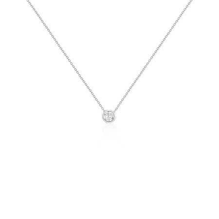 Collar Diamante Sharon 0.10-0.50Ct Solitario Oro Blanco