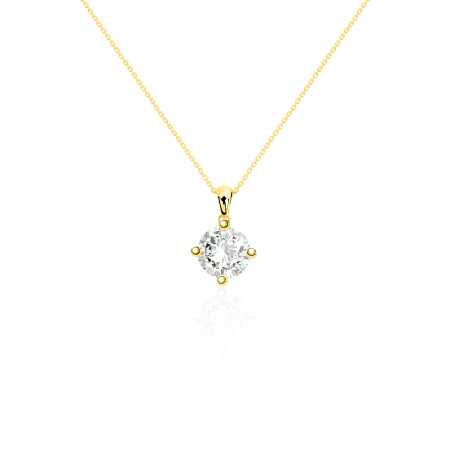 Collar Diamante Jackie Twisted 0.55-1.00Ct Solitario Oro Amarillo