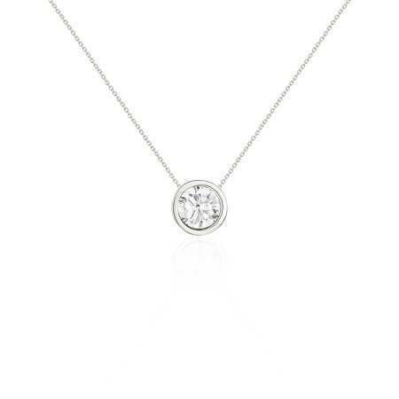 Sharon Diamond 0.55-1.00ct Solitaire Necklace White Gold