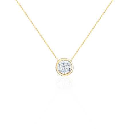 Collar Diamante Sharon 0.55-1.00Ct Solitario Oro Amarillo