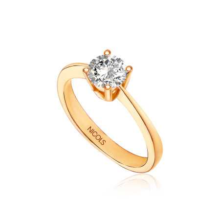Isabella Engagement Ring Rose Gold (18kt) with Diamond 0.10-0.50ct