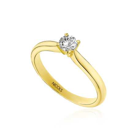 Anillo Compromiso Elle Oro Amarillo (18Kt) con Diamante 0.10-0.50ct