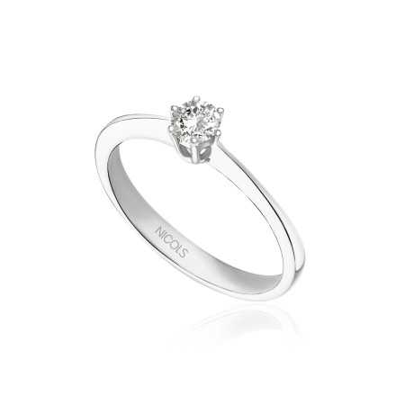 Geraldine Engagement Ring White Gold (18Kt) with Diamond 0.10-0.50ct