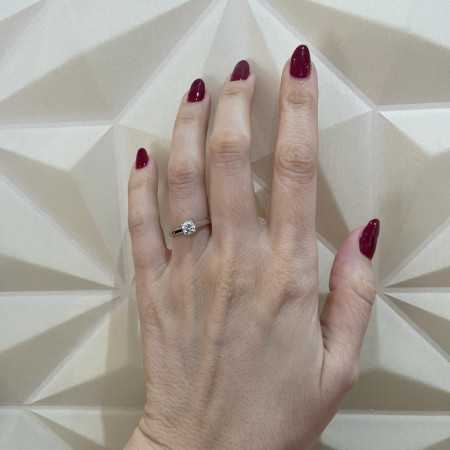 Anillo Compromiso Megan Oro Blanco (18Kt) con Diamante 0.10-0.50ct