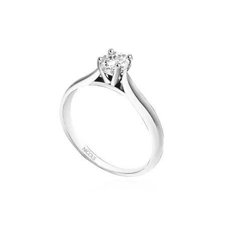 Nicole Engagement Ring White Gold (18Kt) with Diamond 0.10-0.50ct