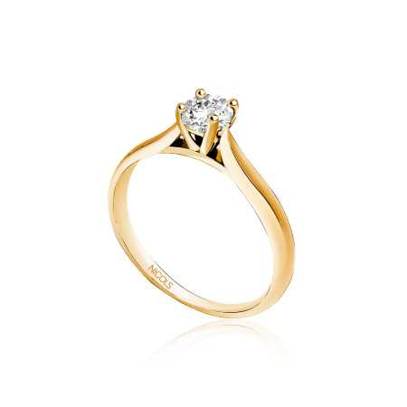 Nicole Engagement Ring Rose Gold (18Kt) with Diamond 0.10-0.50ct