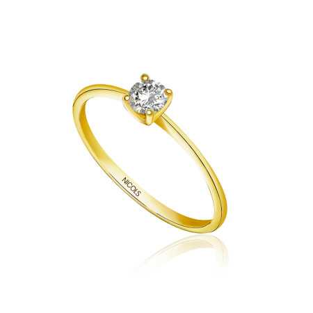 Katherine Engagement Ring Yellow Gold (18kt) with Diamond 0.10-0.50ct