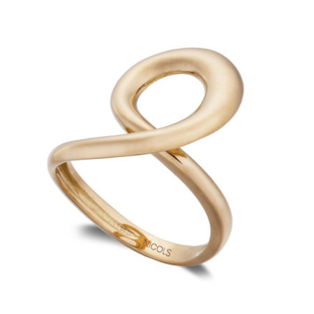 Gold ring BASIC GOLD WHIP A WAVE