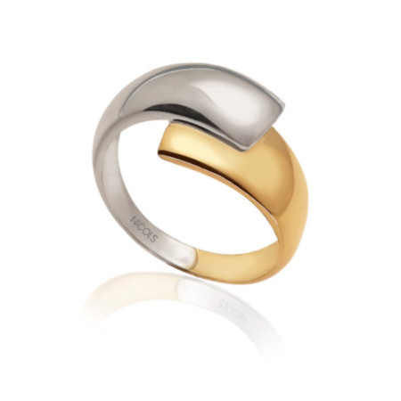 Gold Ring Elegance You and Me Flat Bicolor