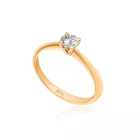 Frida Engagement Ring Pink Gold (18Kt) with Diamond 0.10-0.50ct