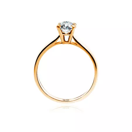 Nancy Engagement Ring Pink Gold (18Kt) with Diamond 0.10-0.50ct