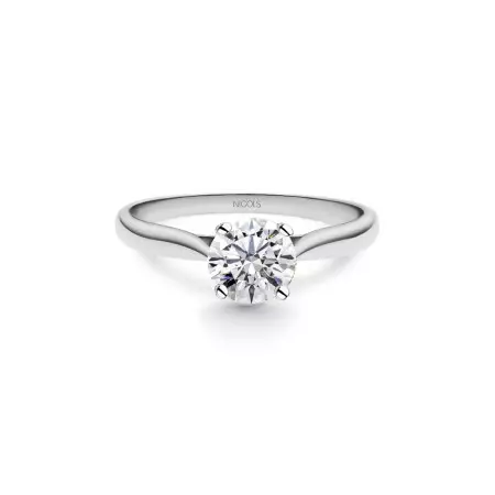 Nicole Engagement Ring White Gold (18Kt) with Diamond 0.10-0.50ct