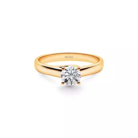 Megan Engagement Ring Rose Gold (18Kt) with Diamond 0.10-0.50ct