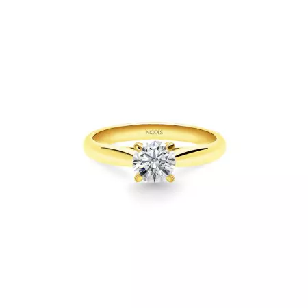 Nancy Engagement Ring Yellow Gold (18Kt) with Diamond 0.10-0.50ct