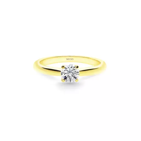 Anillo Compromiso Elle Oro Amarillo (18Kt) con Diamante 0.10-0.50ct