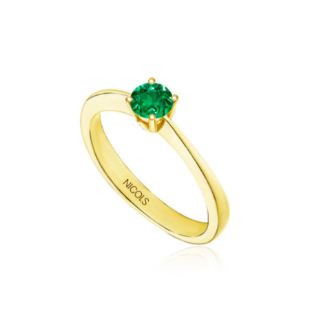 Isabella Emerald Solitaire Ring 0.50ct Yellow Gold