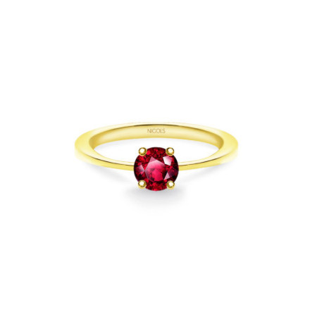 Isabella Ruby Solitaire Ring 0.50ct Yellow Gold