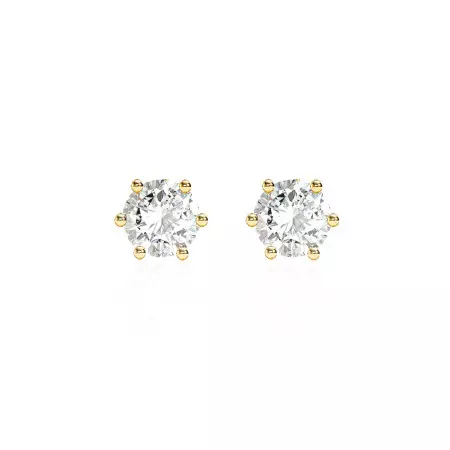 Geraldine Yellow Gold Diamond Earrings